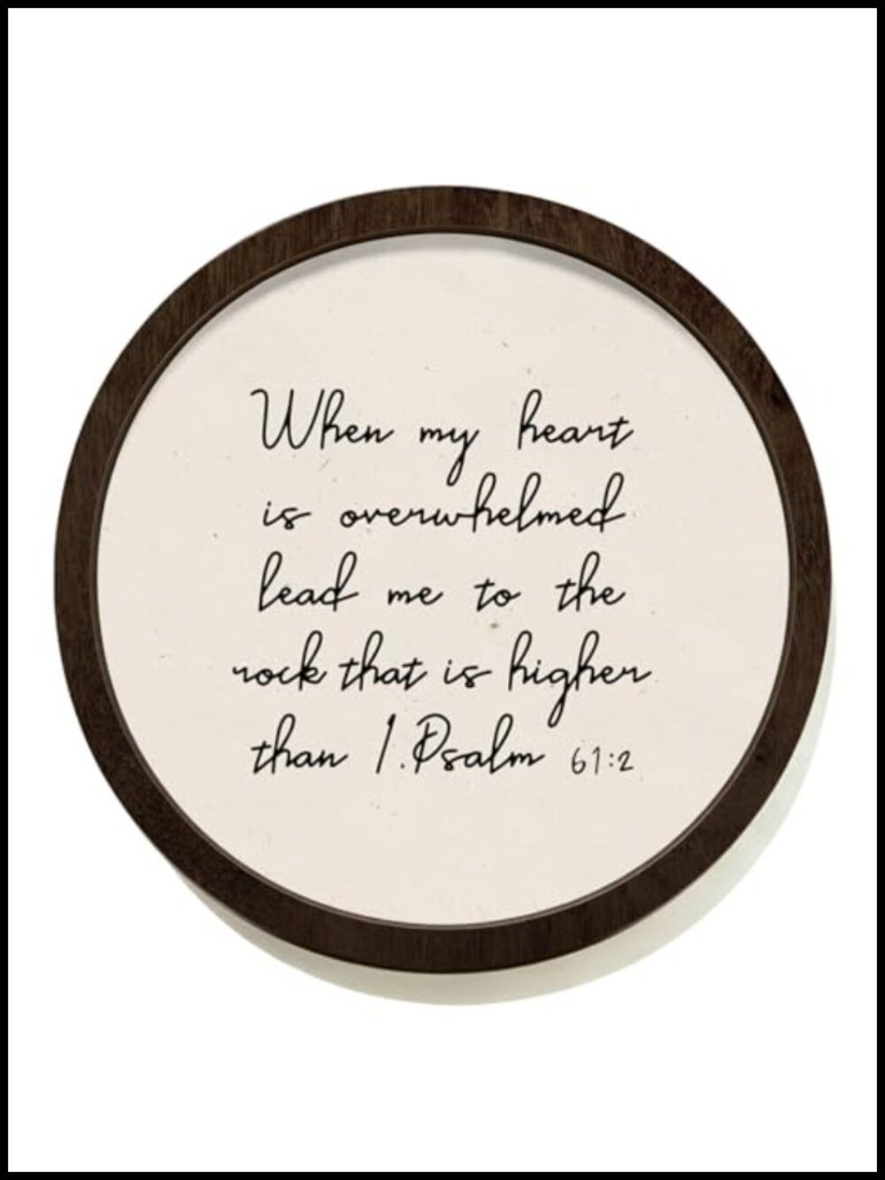 Round Wooden Wall Art Bible Verse Christian Scripture Decor 10x10